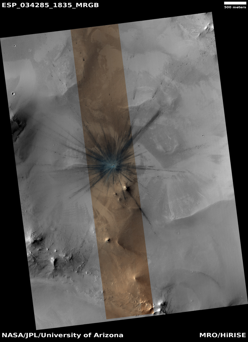 Illustration for article titled A Spectacular New Crater Shows the Hostile Face of Mars